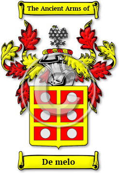 De melo Family Crest Download (jpg) Legacy Series - 150 DPI